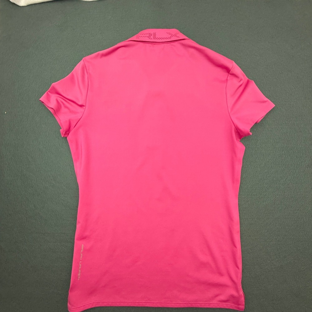 RLX Ralph Lauren Polo Women Medium Pink Golf Activewear Performance Short Sleeve - Picture 13 of 13